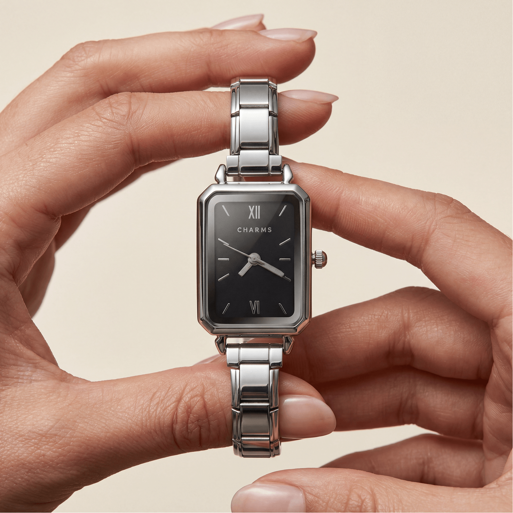 Como – Édition argentée cadran noir