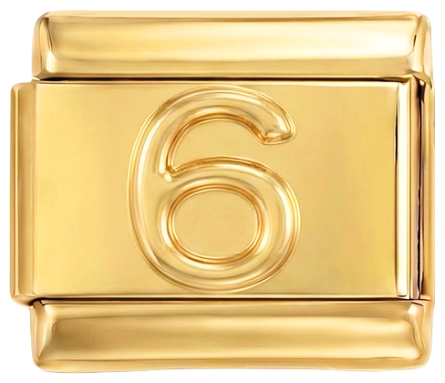 Nummer 6 auf Gold