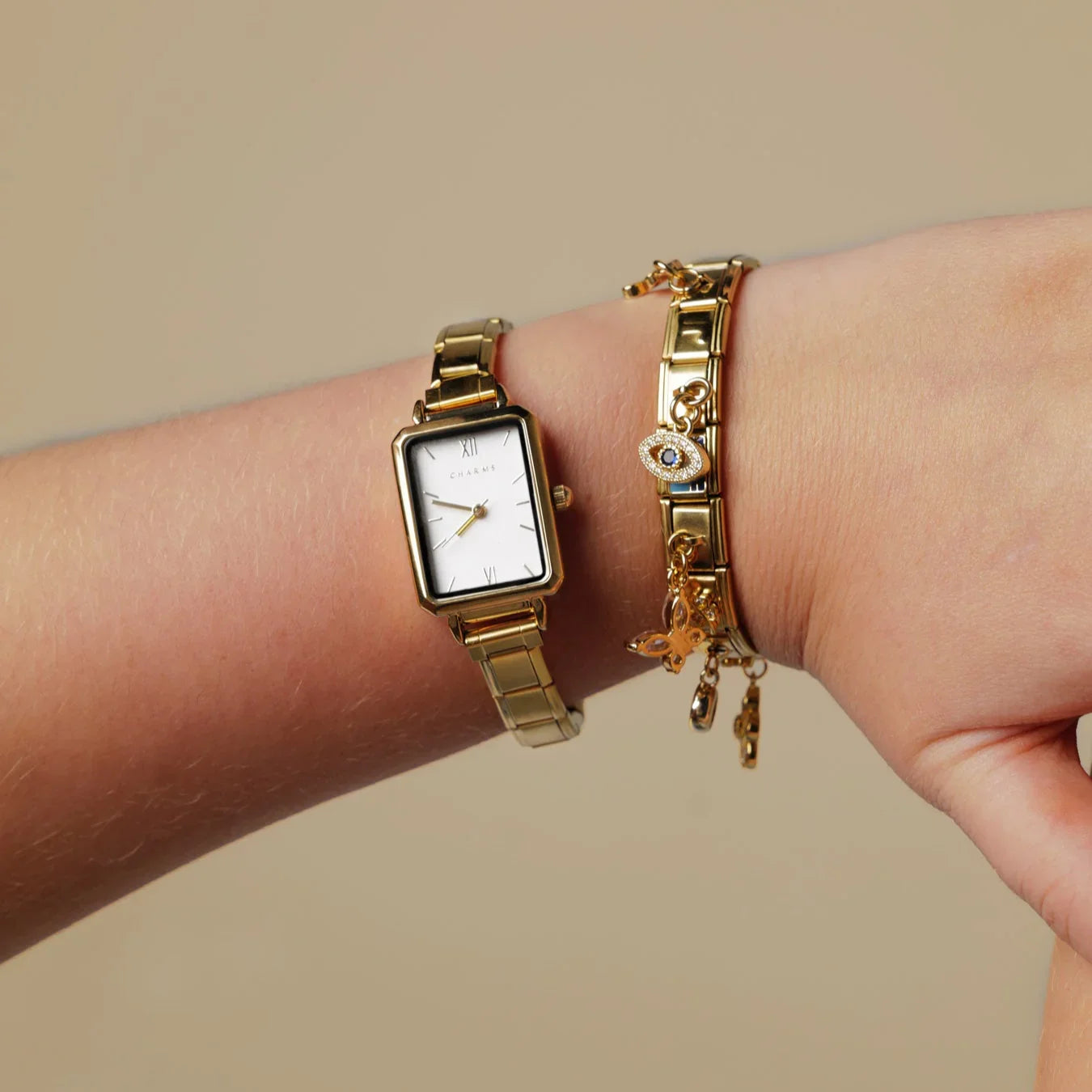 Como – Gold mit smaragdgrünem Zifferblatt