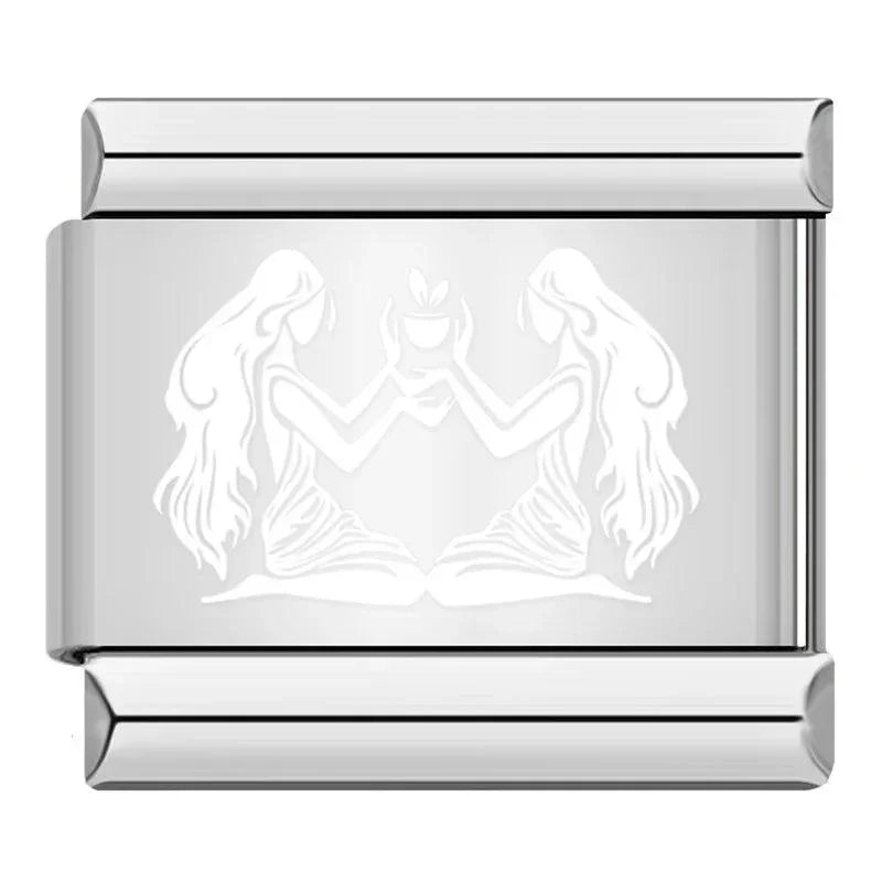 Gemini, on Silver - Charms Official