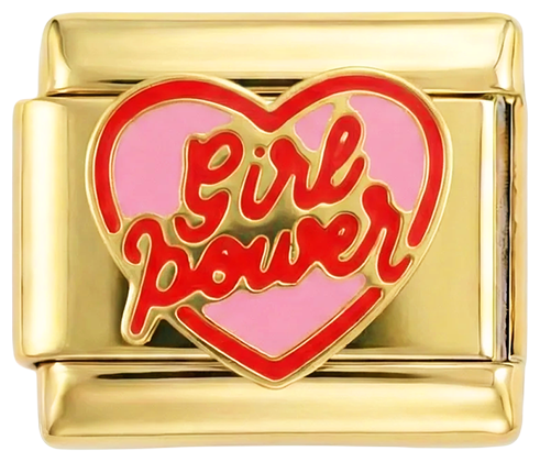 Girl Power met hart op goud