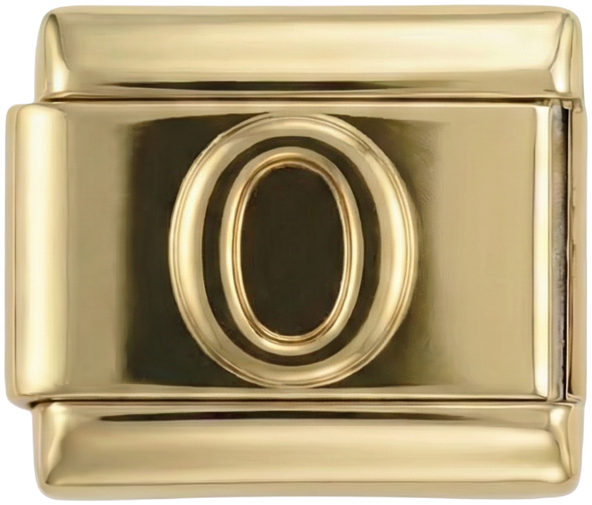 Zahl 0 auf Gold