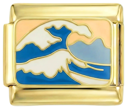 Waves and Moutain on Gold - waves-and-mountain-on-gold.png