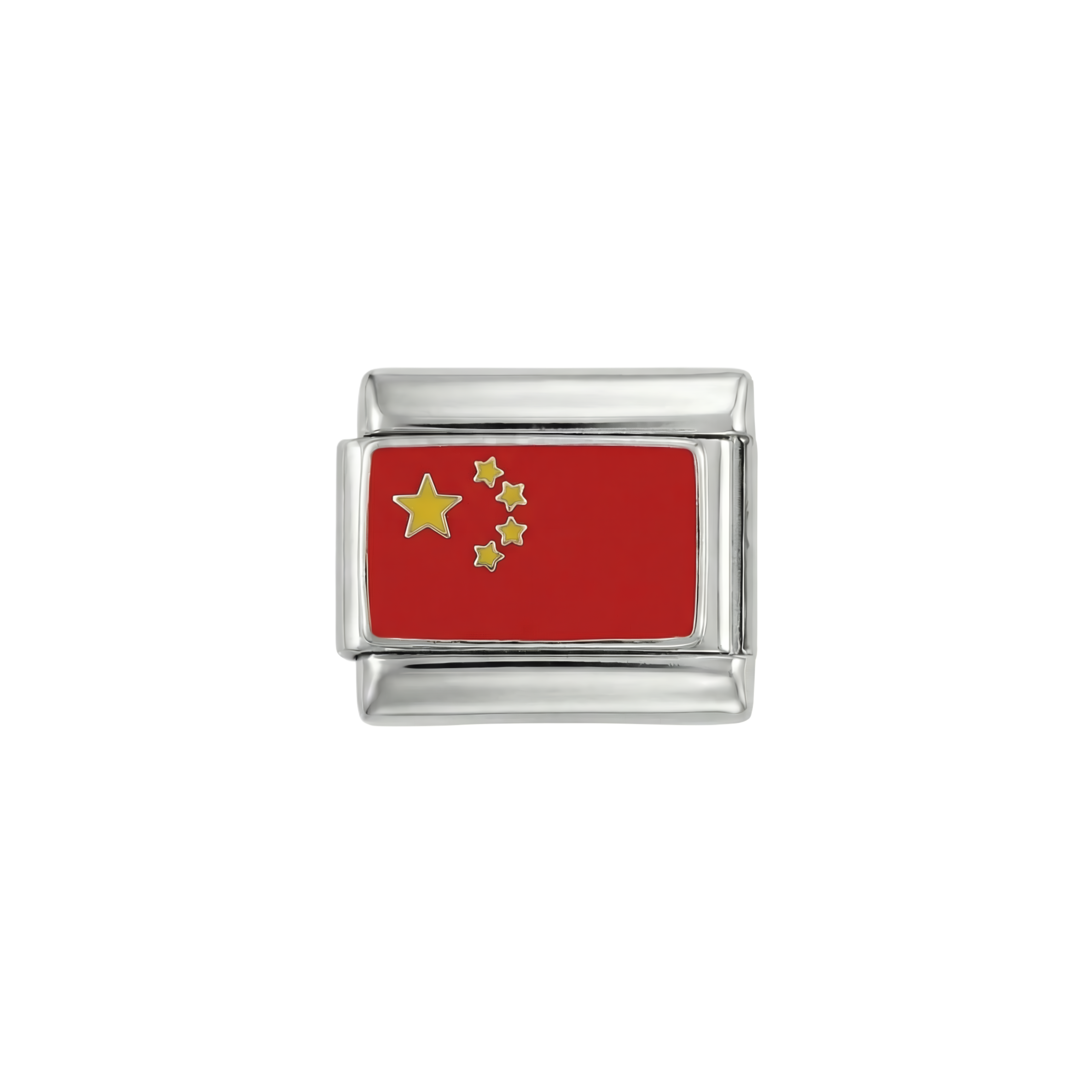 Drapeau de la Chine, sur argent