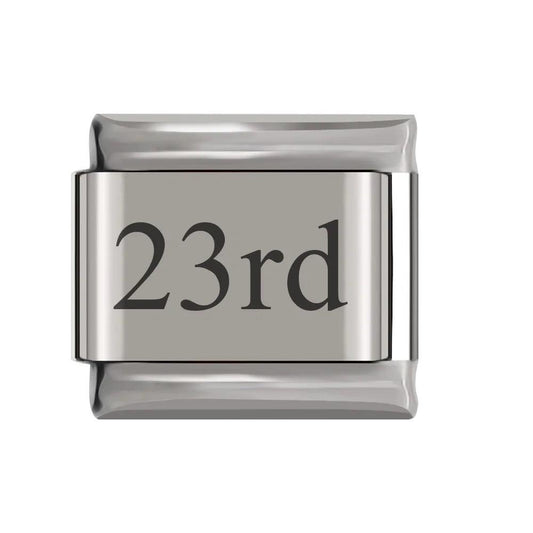 23rd, on Silver - Charms Official