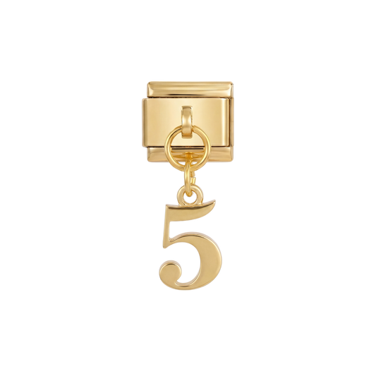 Number 5, Hanging, on Gold