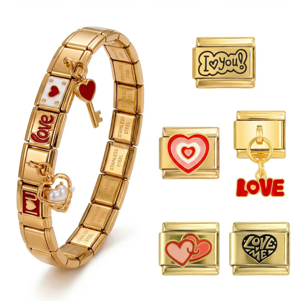 Love-Set mit 10 Charms