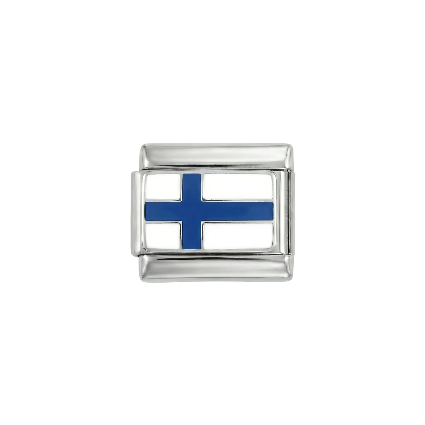 Drapeau de la Finlande, sur argent