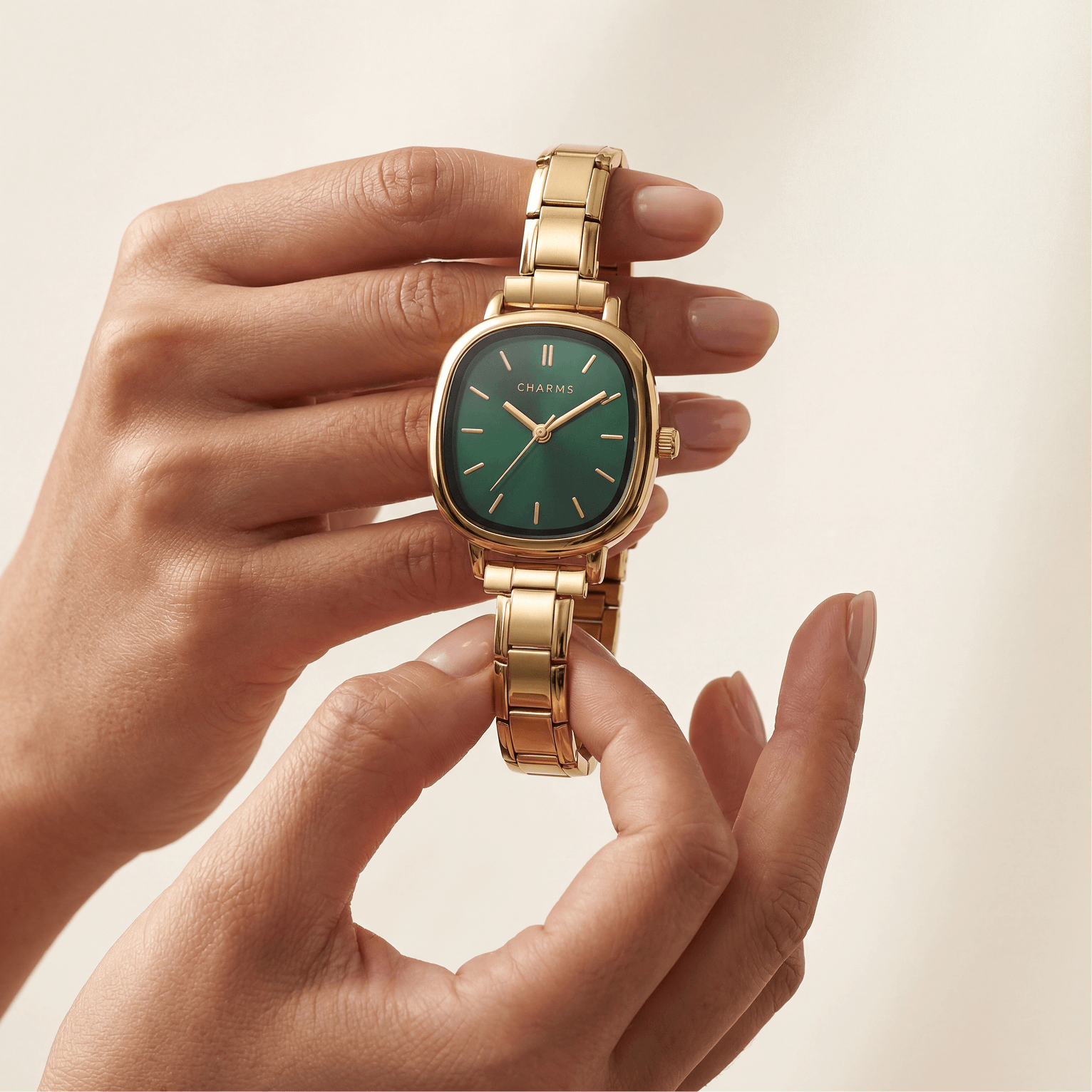Montre Capri en or – Édition cadran émeraude