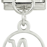 Steinbock-Zeichen, auf Silber