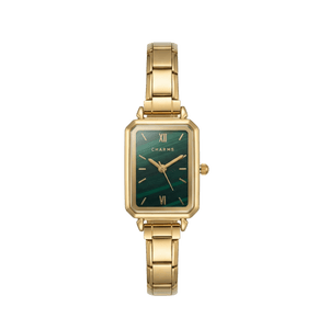 Montre Como or – édition cadran émeraude