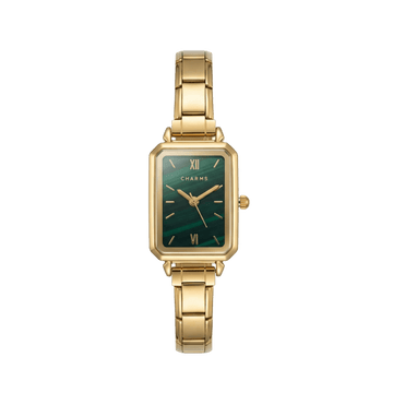 Montre Como or – édition cadran émeraude