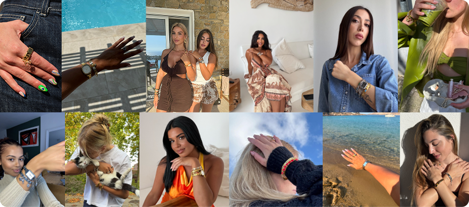 Collage van polsen uit de gemeenschap