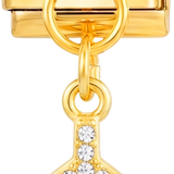 Avion en or avec pierres, sur or