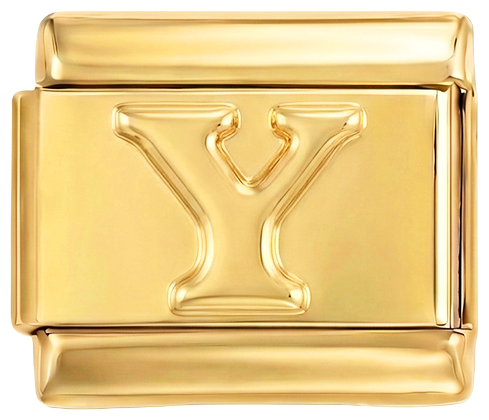 Lettera Y in oro, su oro