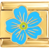 Da aggiungere - Fiore celeste su oro