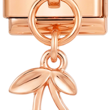 DA AGGIUNGERE - Paio di ciliegie con pietre, pendenti, in oro rosa