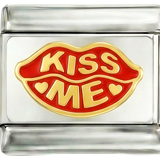 Red Lips, Kiss Me, on Silver