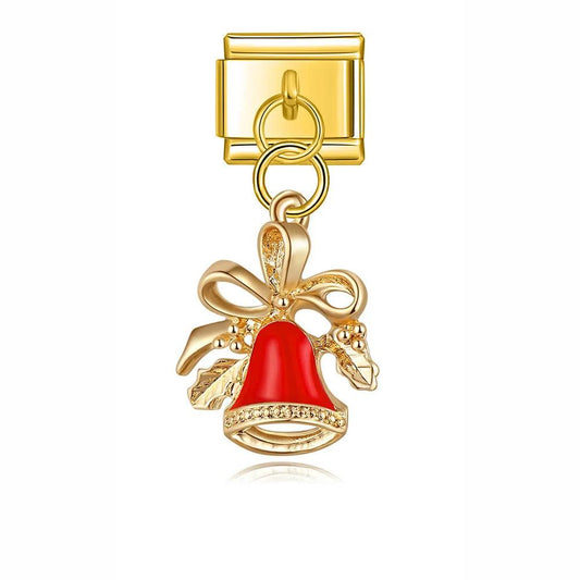 Christmas Bell, Red and Gold - Charms Official