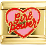 Girl Power avec cœur sur or