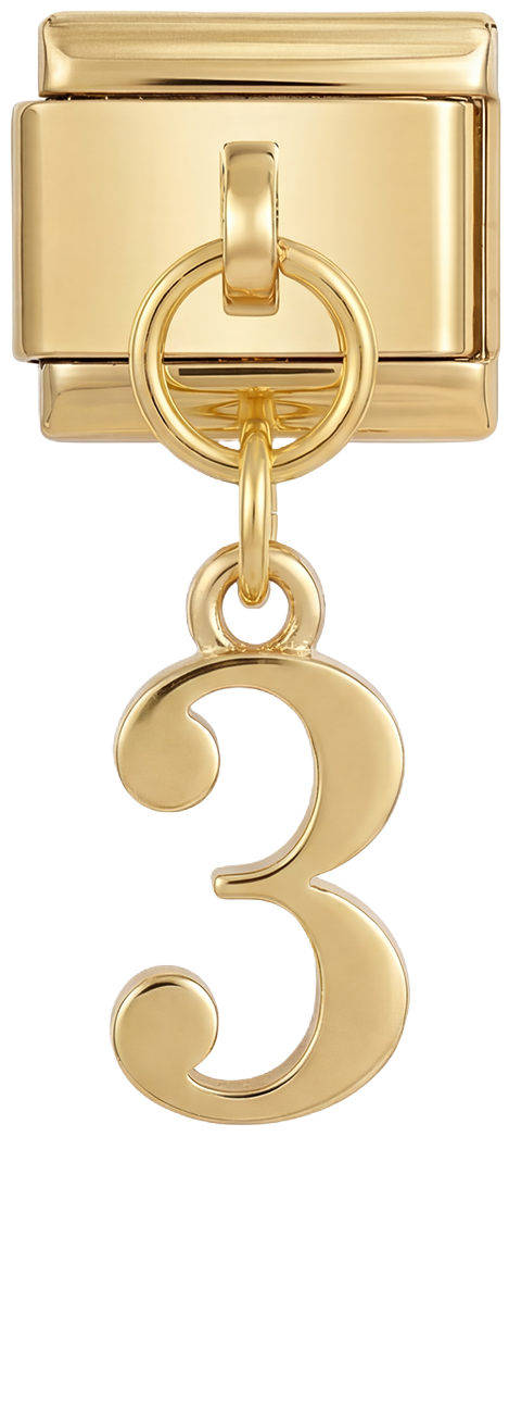 Number 3, Hanging, on Gold - number-3-hanging-on-gold.png