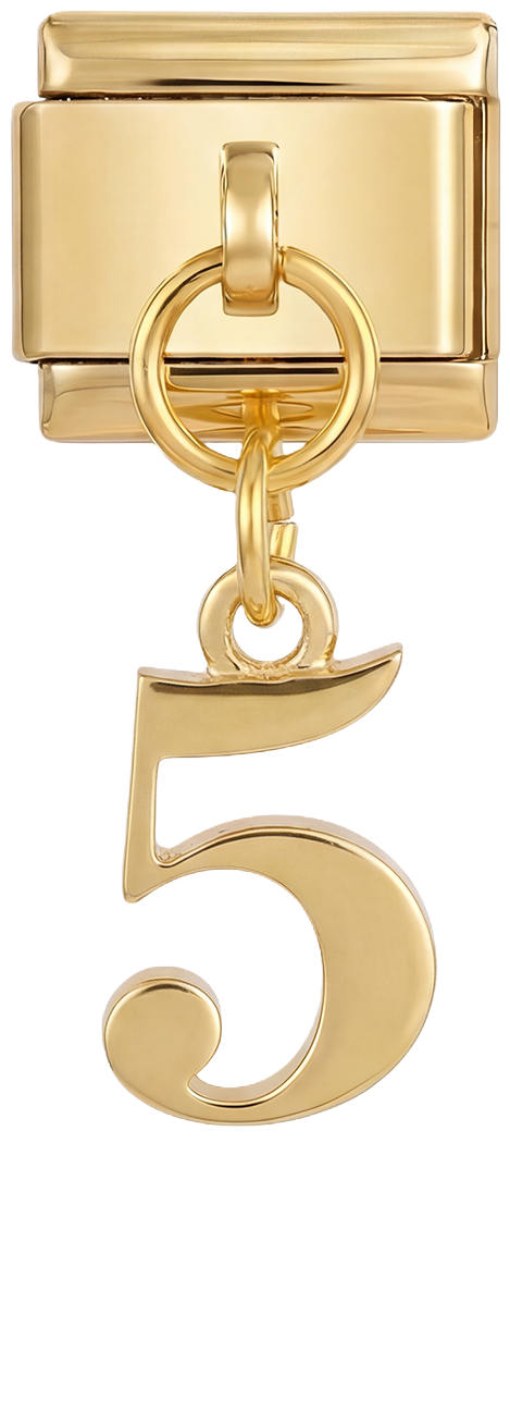 Number 5, Hanging, on Gold - number-5-hanging-on-gold.png