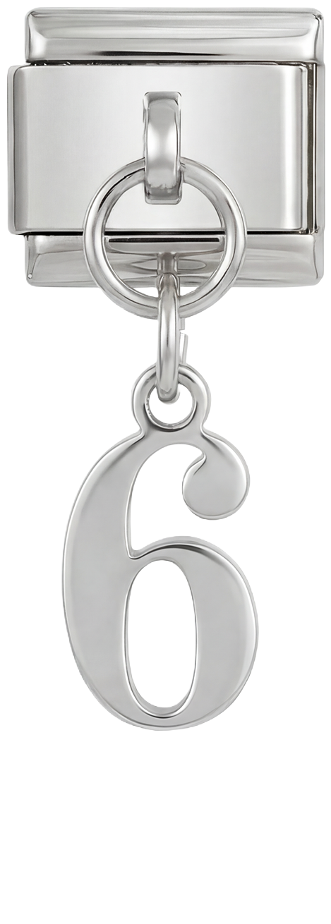 Number 6, Hanging, on Silver - number-6-hanging-on-silver.png