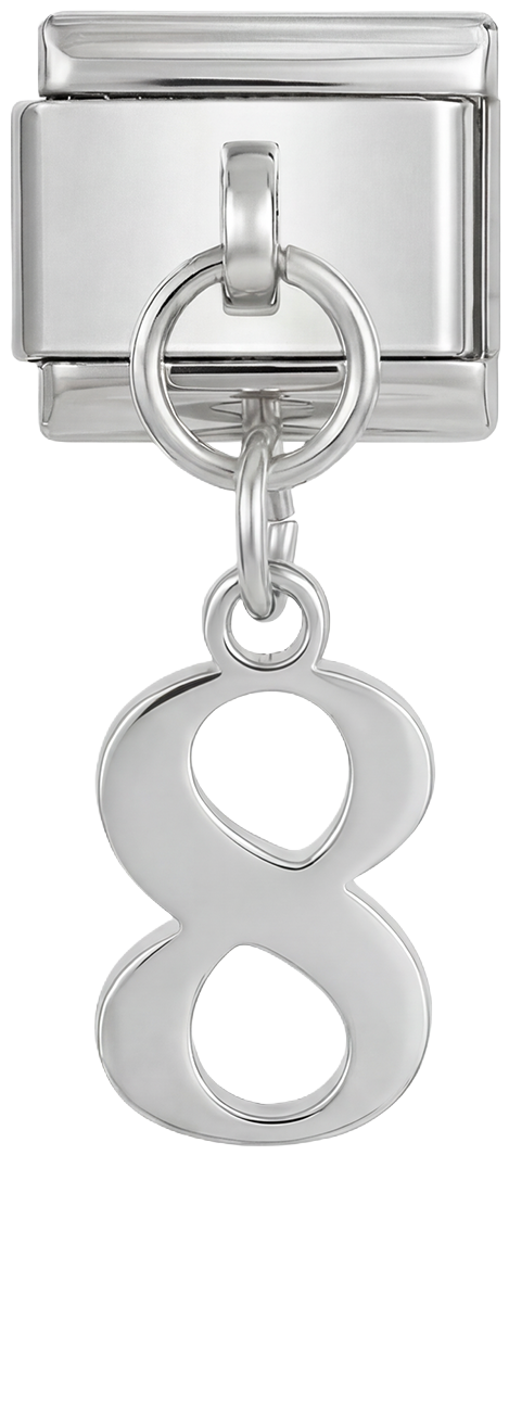 Number 8, Hanging, on Silver - number-8-hanging-on-silver.png