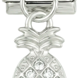 Ananas met stenen, op zilver