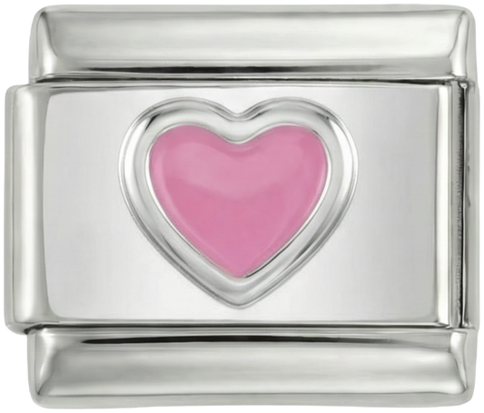 Pink Heart, on Silver - pink-heart-on-silver.png