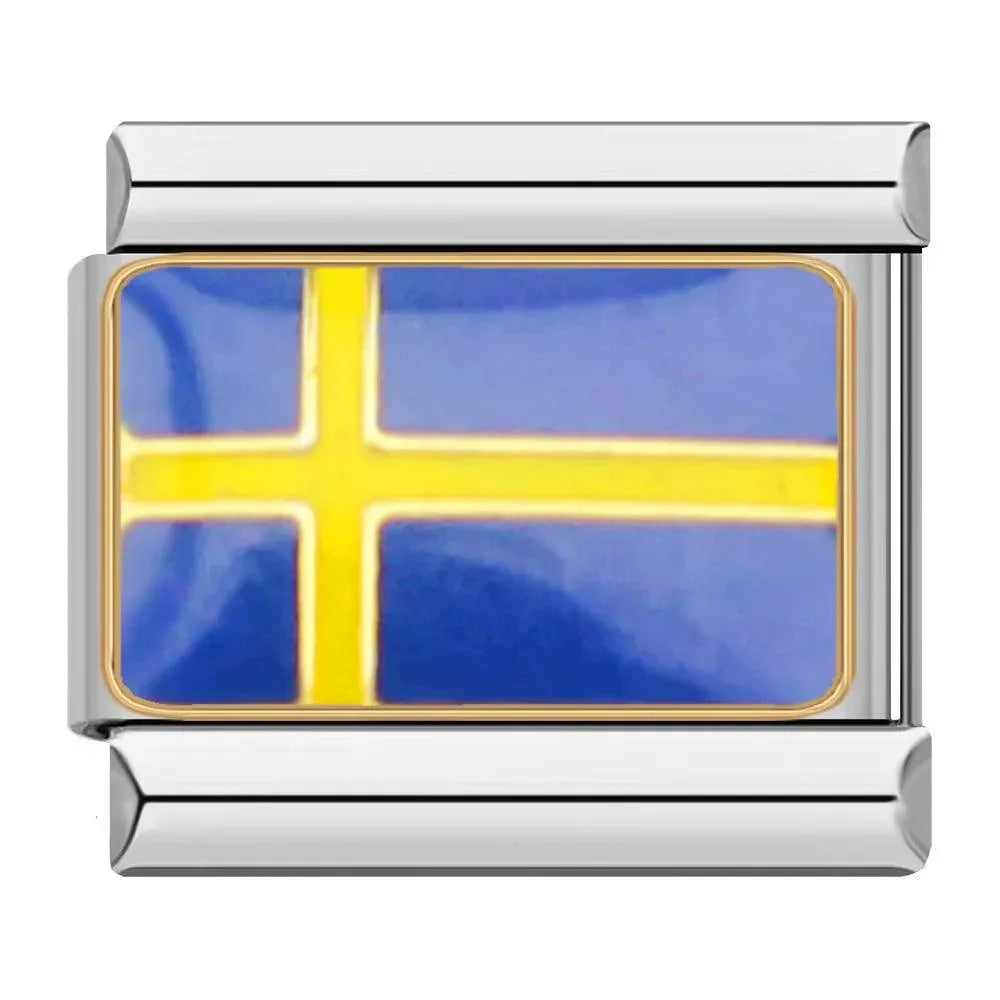 Schweden Flagge, auf Silber